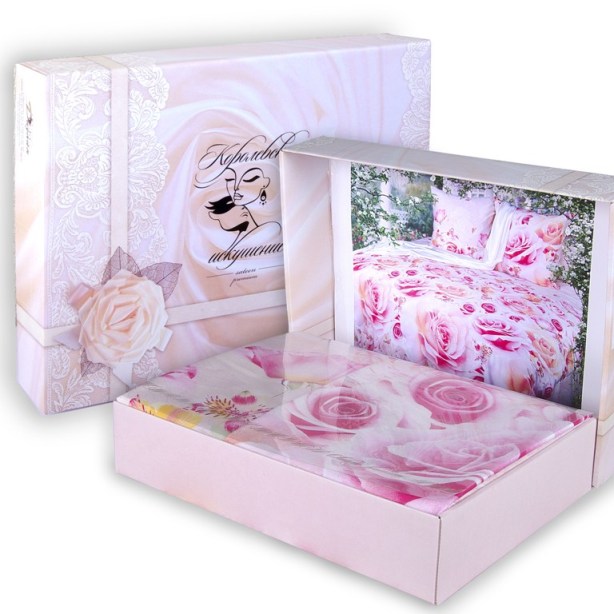 Образец упаковки комплектов постельного белья из сатина Текс Дизайн - Королевское искушение - Иваново