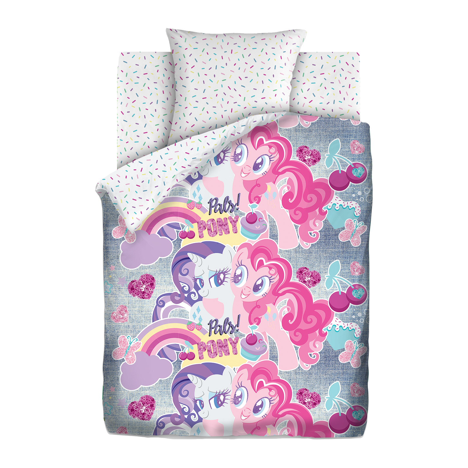 Детское постельное белье из поплина My Little Pony NEON - Подружки, арт. 16029-16030