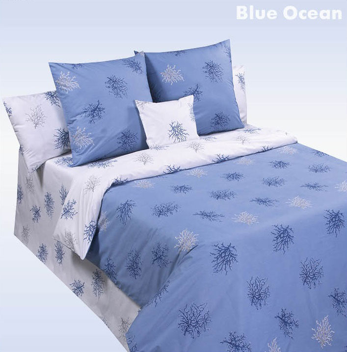 Постельное белье перкаль BLUE OCEAN (Valencia) (наволочки в комплекте 70х70см) АКЦИЯ
