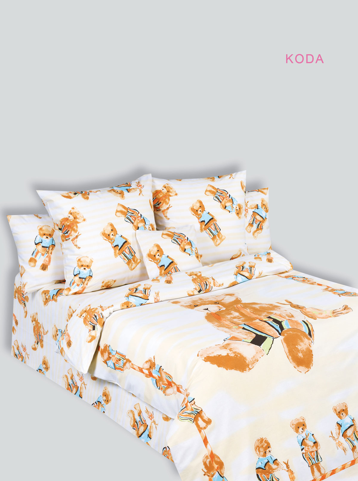Детское постельное белье из поплина KODA (AUDREY H.) мишка (наволочки в комплекте 50х70см) АКЦИЯ