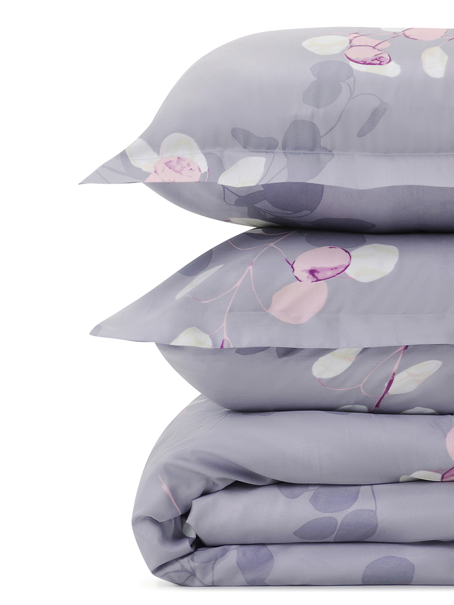 постельное белье мако сатин boticielli, сиреневое постельное белье, фиолетовое постельное белье комплект